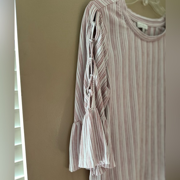 Lucky Brand Striped Tie Bell Sleeve Top - Size Small - Picture 4 of 4